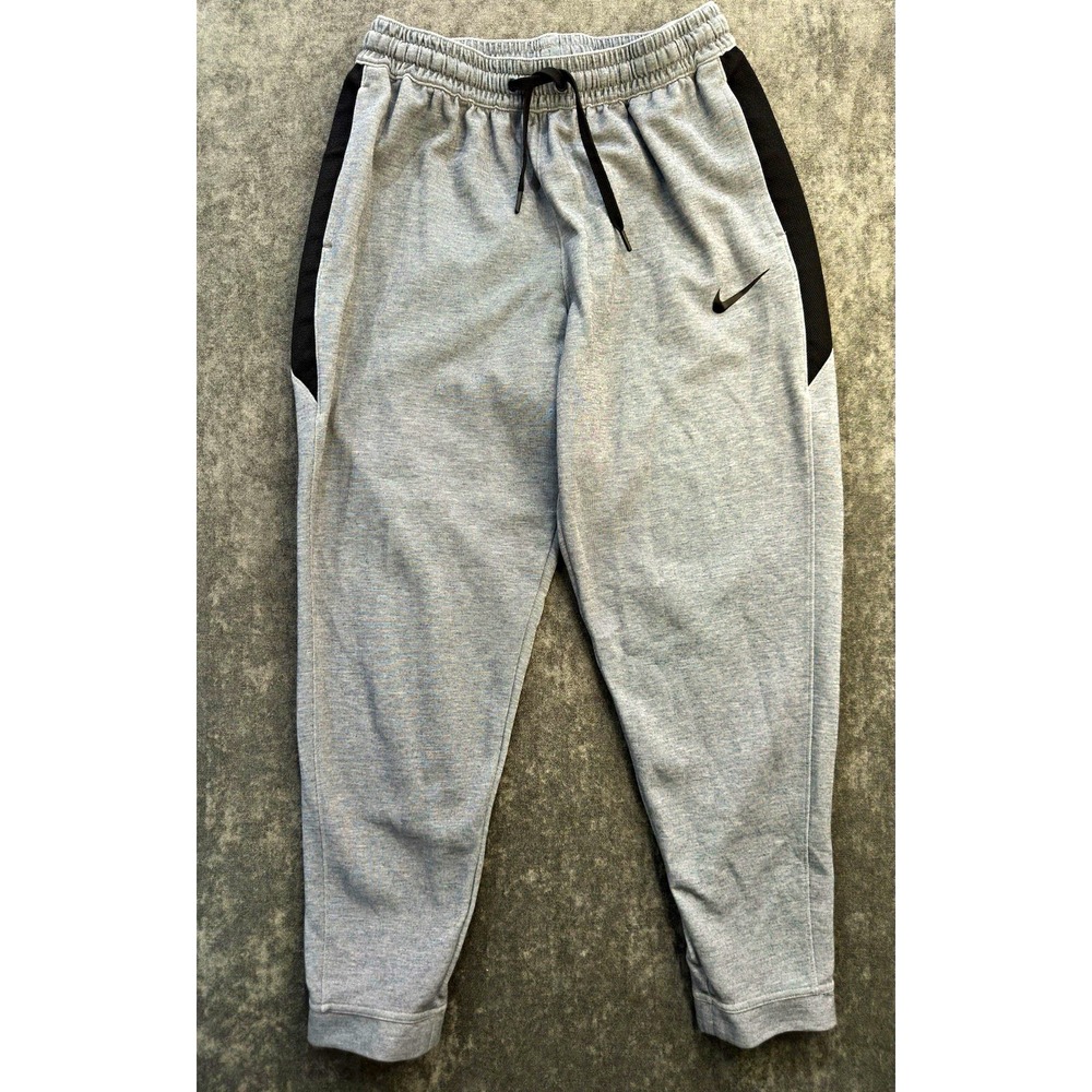 Nike Therma Flex Joggers Mens 2XL Gray Black Athletic Pants Sweatpants No Flaws